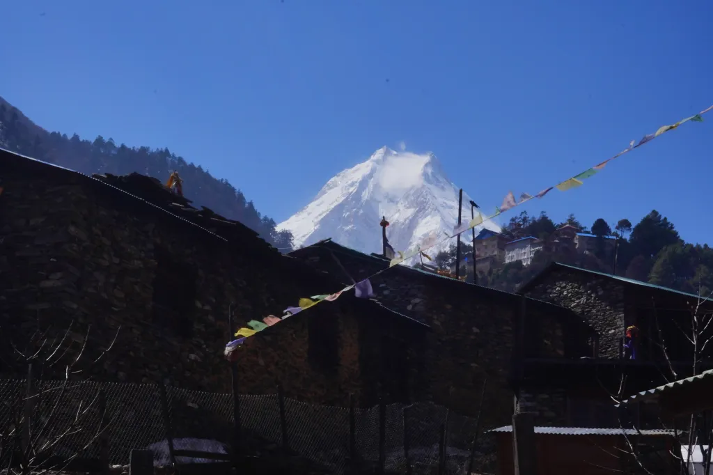 View of Manaslu from Namrung, during Manaslu Circuit Trek organized by North Nepal Trek
