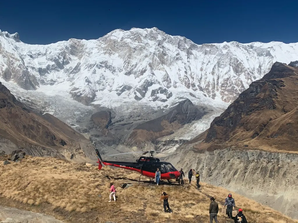 Annapurna Base Camp Helicopter Tour in Autumn Season, organized by North Nepal trek.